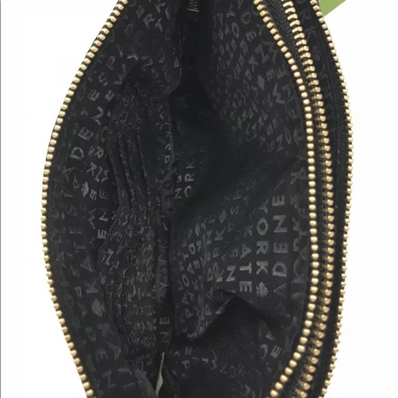 New Kate Spade ♠️ Black double zip Wristlet - Picture 7 of 7